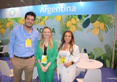 Gonzalo Diaz Lozano, Lucia Gundlach and Ovelinda Garcia from Argentina#s Tucuman lemon production area.